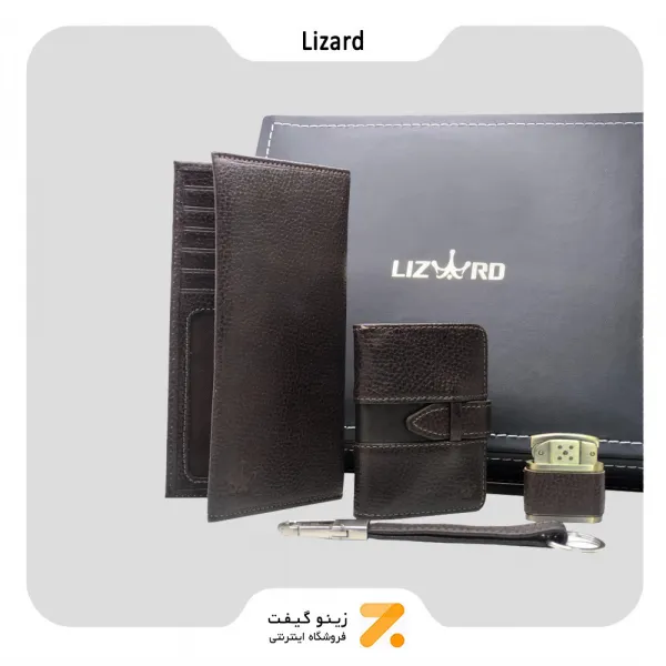 ست هدیه مردانه لیزارد مدل چرم طبیعی کد ال زد 4104-Lizard Leather LZ4104