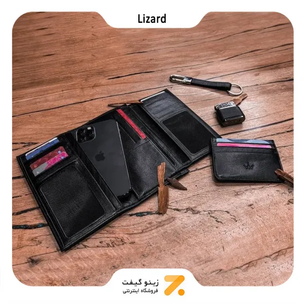 ست هدیه مردانه لیزارد مدل چرم طبیعی کد ال زد 4109-Lizard Leather LZ4109