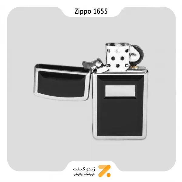 فندک بنزینی زیپو اسلیم طرح برجسته مدل 1655-Zippo Lighter ​1655-ULTRALITE BLACK