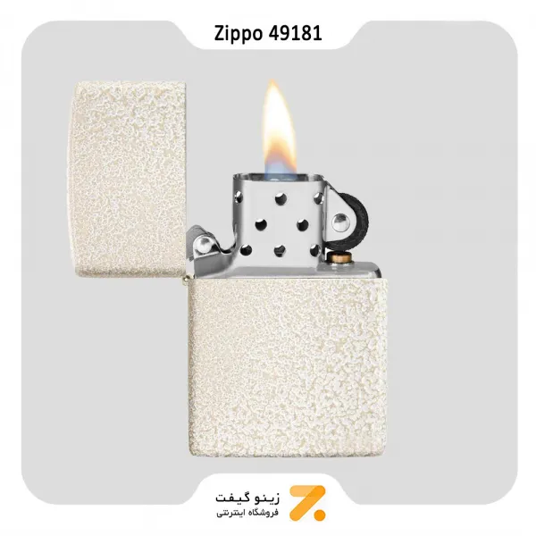 فندک بنزینی زیپو سفید ضد خش مدل 49181 -​Zippo Lighter 49181 REG MERCURY GLASS MATTE