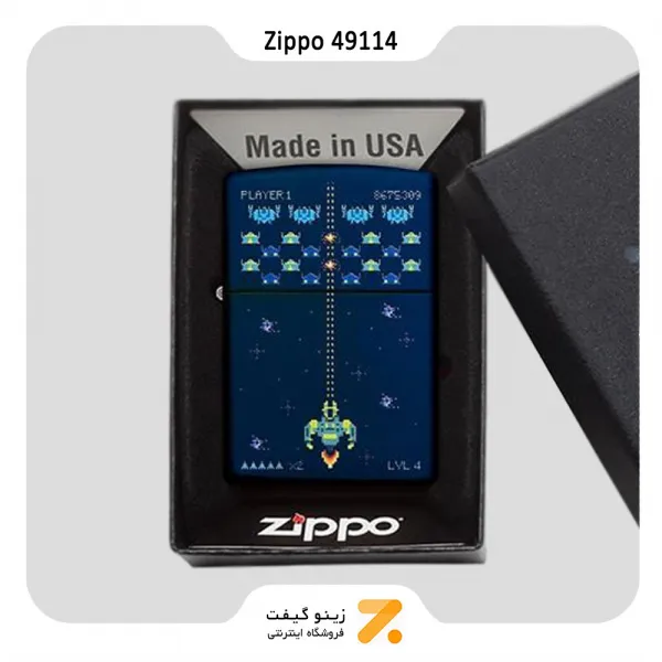 فندک بنزینی زیپو طرح بازی های آتاری مدل 49114-Zippo ​Lighter 49114 239 PIXEL GAME DESIGN