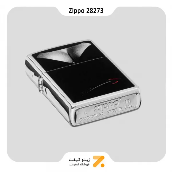 فندک بنزینی زیپو نقره ای مدل 28273-Zippo Lighter 28273-000009 200 BS DECOLLETAGE