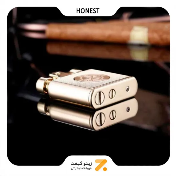 فندک بنزینی هانست طلایی مدل 2201-74-​Honest Lighter SN-LIHN-2201-74