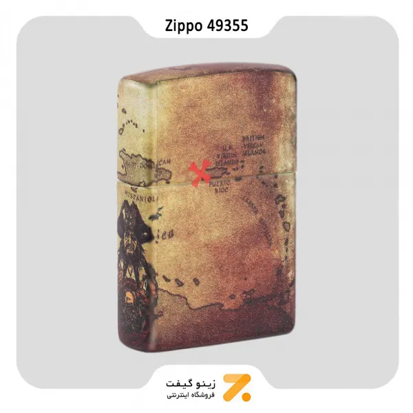 فندک زیپو 540 رنگ طرح کشتی دزدان دریایی مدل 49355-​Zippo Lighter 49355 Pirate Ship Design