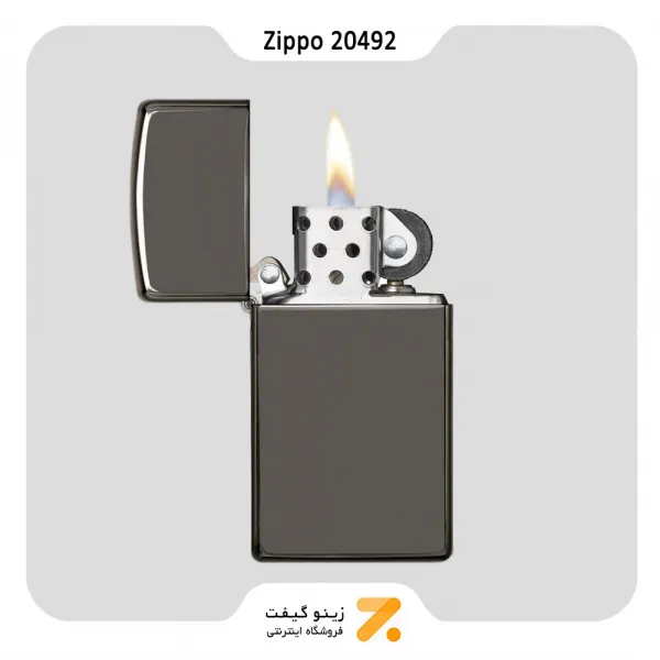فندک زیپو اسلیم بلک آیس مدل 20492-Zippo Lighter 20492 - SLIM BLACK ICE