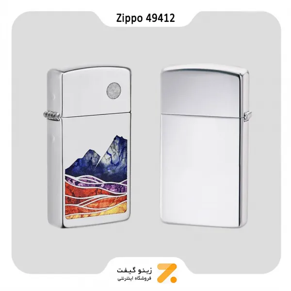 فندک زیپو اسلیم طرح منظره مدل 49412-Zippo Lighter 49412 1610 LANDSCAPE DESIGN