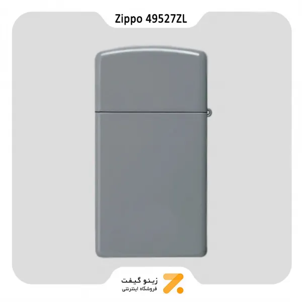 فندک زیپو اسلیم طوسی مدل 49527 زد ال-​Zippo Lighter 49527ZL Slim Flat Grey Matte