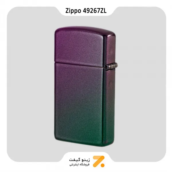فندک زیپو اسلیم هفت رنگ مات مدل 49267 زد ال-​​Zippo Lighter 49267ZL 49267 SLIM IRIDESCENT ZIPPO