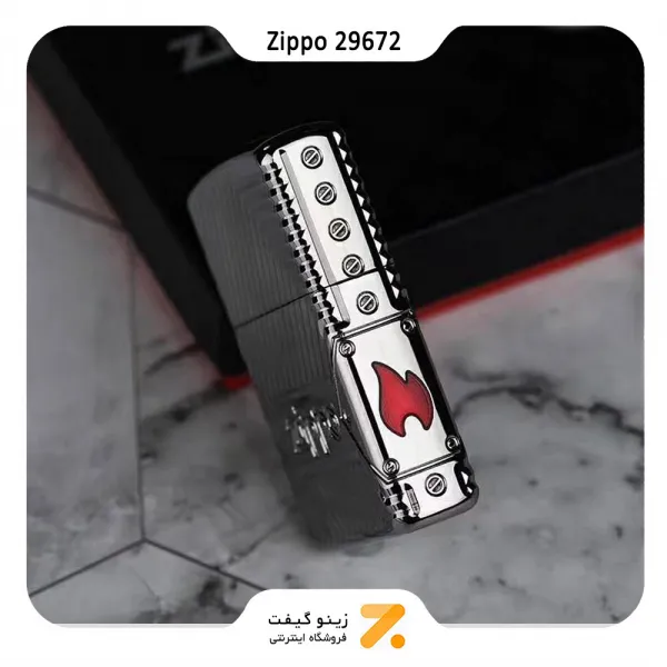 فندک زیپو اصل ZIPPO BOLTS DESIGN کد 29672-Zippo Lighter 29672 167 ZIPPO BOLTS DESIGN