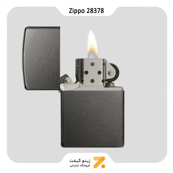 فندک زیپو خاکستری تیره مدل 28378-Zippo Lighter 28378 REG GRAY DUSK MT LTR