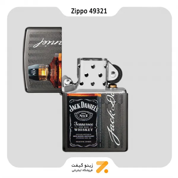 فندک زیپو طرح جک دنیلز مدل 49321-​​Zippo Lighter 49321 28378 JACK DANIELS