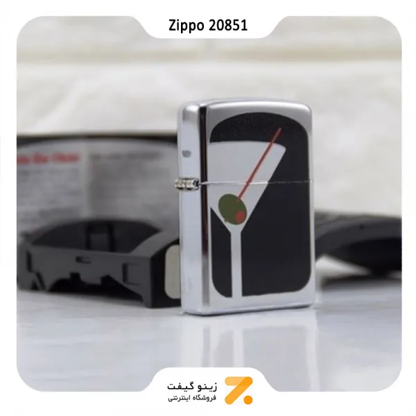 فندک زیپو طرح ساعت کوکتل مدل 20851-​Zippo Lighter 20851 Cocktail Hour