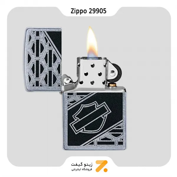 فندک زیپو طرح لوگو هارلی دیویدسون مدل 29905-​Zippo Lighter 29905 207 HARLEY DAVIDSON