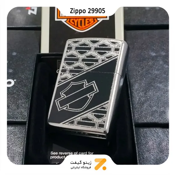 فندک زیپو طرح لوگو هارلی دیویدسون مدل 29905-​Zippo Lighter 29905 207 HARLEY DAVIDSON