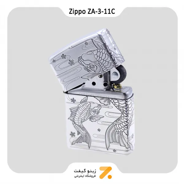 فندک زیپو طرح ماهی مدل زد ای 3-11 سی-​Zippo Lighter ZA-3-11C NOBORIGOI