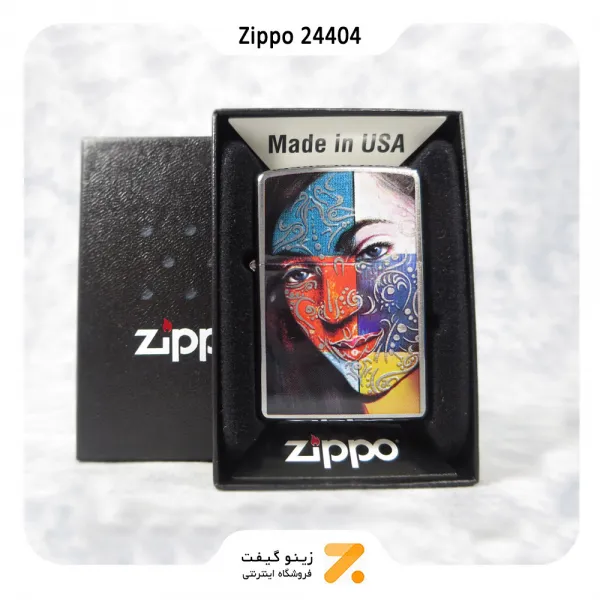 فندک زیپو طرح نقاشی صورت مدل 24404-​Zippo Lighter 24404 BS Face Painting