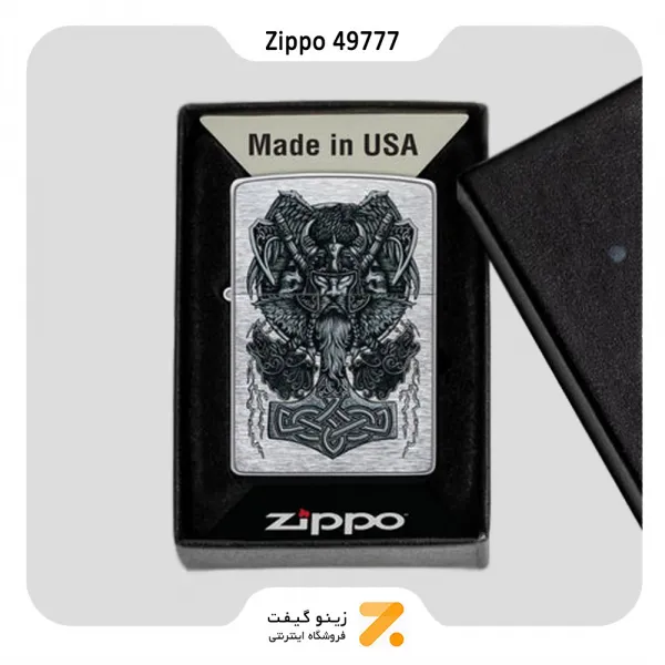 فندک زیپو طرح وایکینگ مدل 49777-Zippo Lighter 49777 200 VIKING DESIGN
