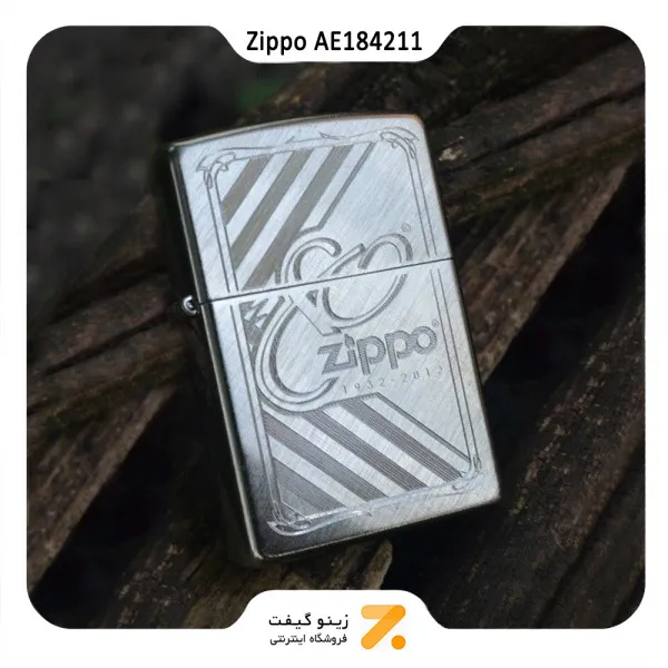 فندک زیپو لوگو زیپو مدل ای اِی 184211-Zippo Lighter ​28182 AE184211 PLANETA 80TH ANNIVE