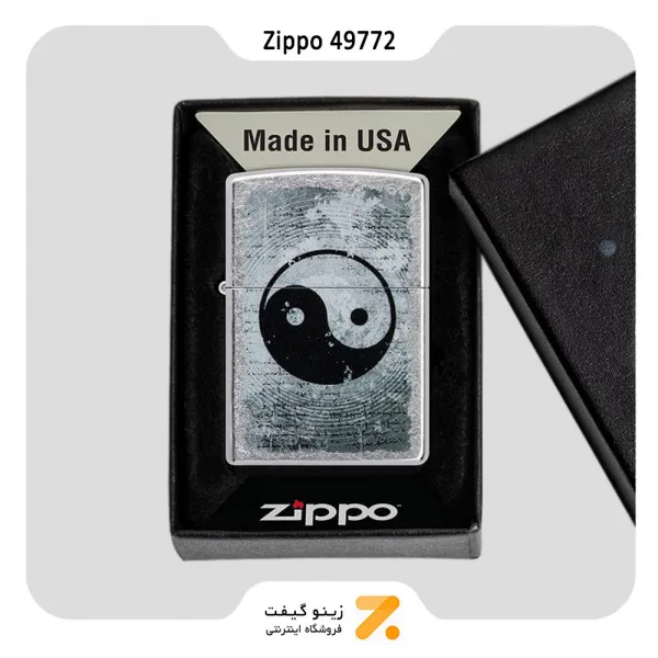 فندک زیپو مدل 49772 طرح یین و یانگ-Zippo Lighter 49772 207 YIN YANG DESIGN