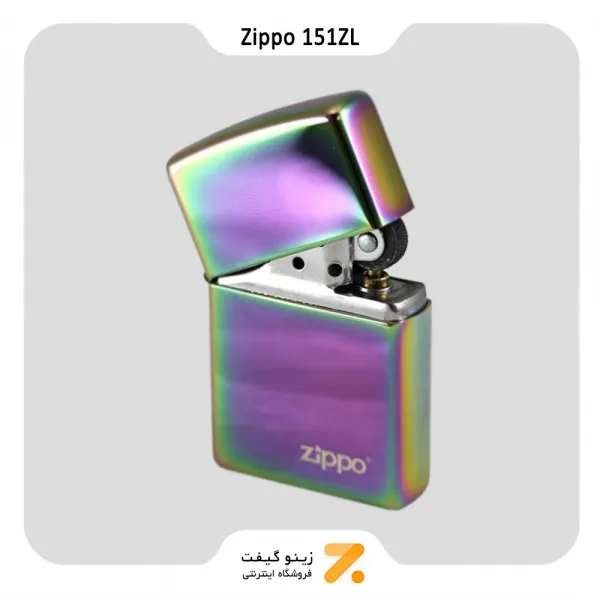 فندک زیپو هفت رنگ طرح لوگو زیپو مدل ۱۵۱ زد ال-Zippo Lighter ​151ZL 151 WZIPPO - LASERED