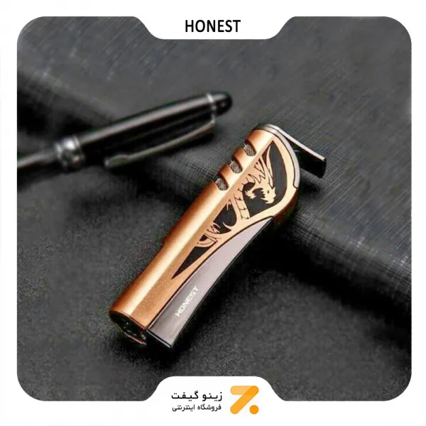 فندک گازی بژ هانست مدل 2201-64-​Honest Lighter SN-LIHN-2201-64