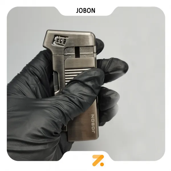 فندک گازی جوبون دودی با شعله پیپ مدل 2202-32-​Jobon Lighter SN-LIJB-2202-32