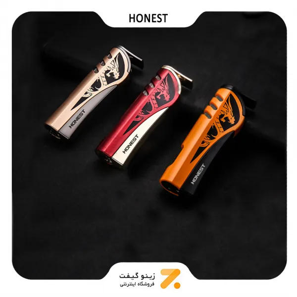 فندک گازی زرد هانست مدل 2201-65-​Honest Lighter SN-LIHN-2201-65