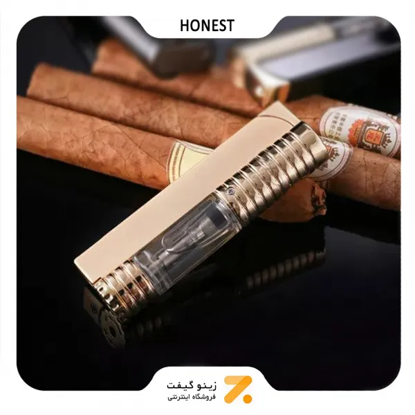 فندک گازی طلایی هانست مدل 2201-13-​Honest Lighter SN-LIHN-2201-13