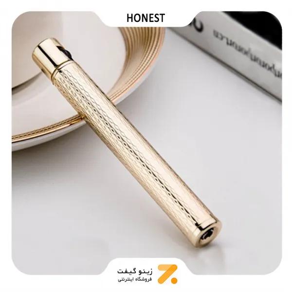 فندک گازی طلایی هانست مدل مدادی-​​Honest Lighter Golden Cigarette Shaped-Slim