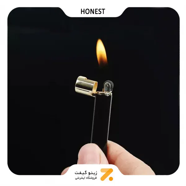 فندک گازی مشکی هانست مدل مدادی-Honest Lighter SN-LIHN-2201-43