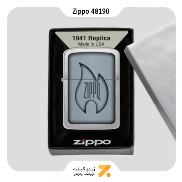 فندک زیپو رپلیکا مدل 48190 طرح شعله زیپو-Zippo Lighter 48190 1941 ZIPPO FLAME DESIGN
