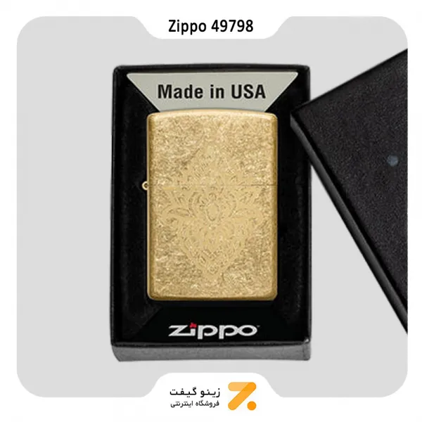 فندک زیپو طلایی مدل 49798 طرح خالکوبی-Zippo Lighter 49798 49477 HENNA TATTOO DESIGN