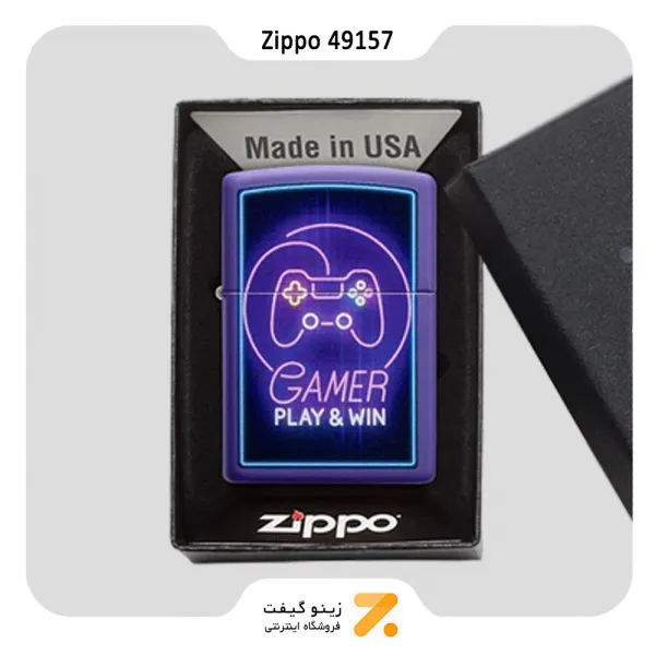 فندک زیپو مدل 49157 طرح گیمر-Zippo Lighter 49157 237 GAMER DESIGN