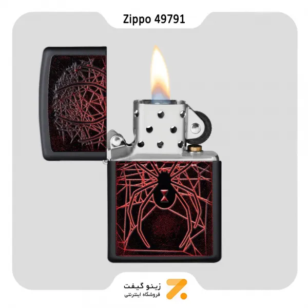 فندک زیپو مشکی مدل 49791 طرح عنکبوت-Zippo Lighter 49791 218 SPIDER DESIGN