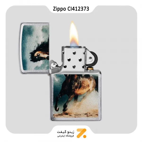 فندک زیپو ندل سی آی 412373 طرح اسب-Zippo Lighter 200 CI412373 WILD STALLION DESIGN