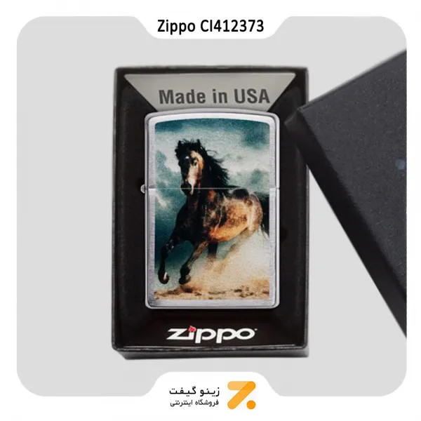 فندک زیپو ندل سی آی 412373 طرح اسب-Zippo Lighter 200 CI412373 WILD STALLION DESIGN