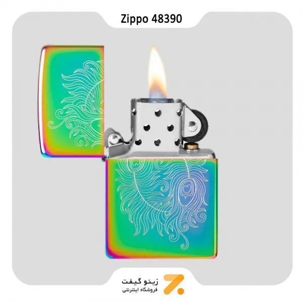 فندک زیپو هفت رنگ مدل 48390 طرح پر-Zippo Lighter 48390 151 SPIRITUAL DESIGN