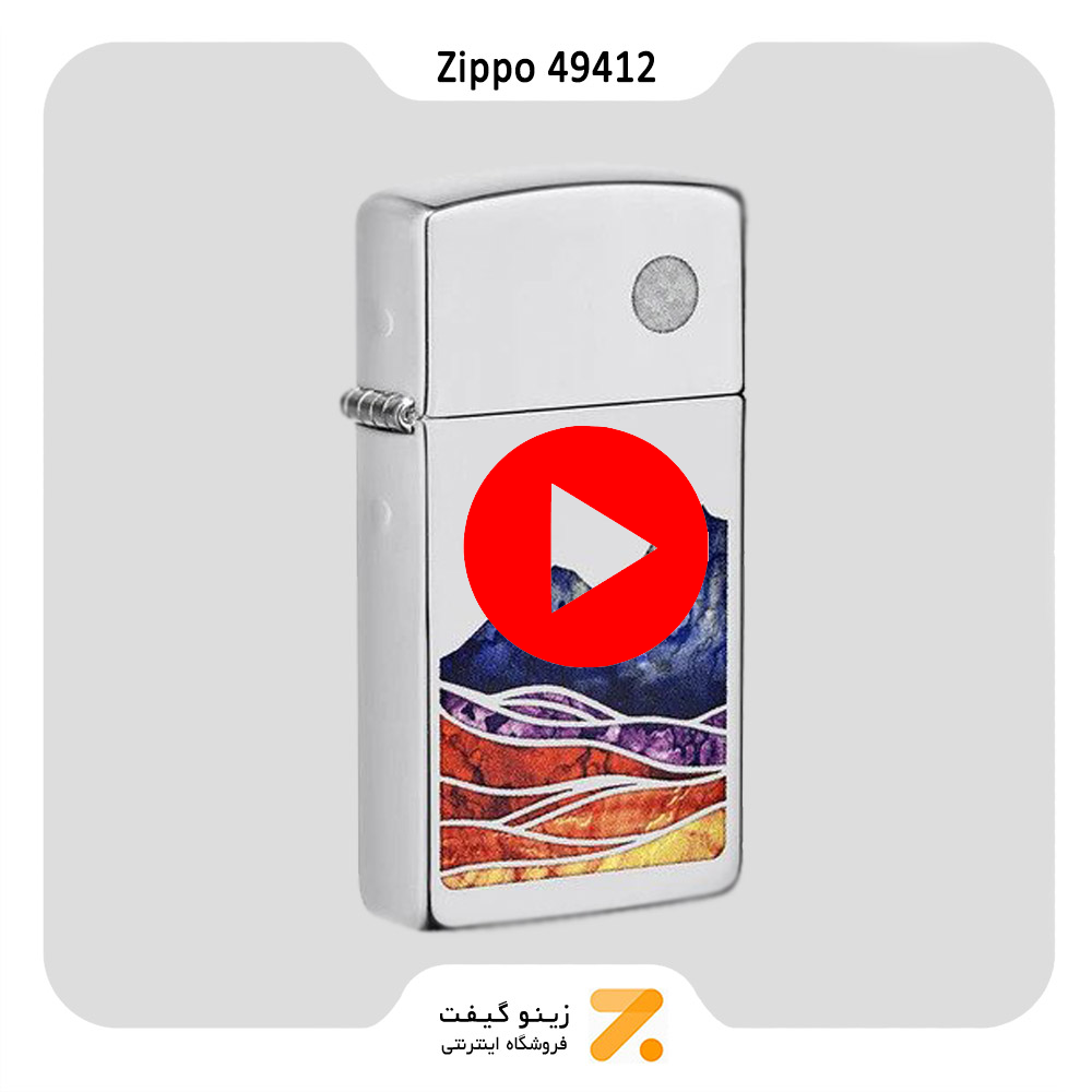 فندک زیپو اسلیم طرح منظره مدل 49412